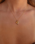 The Paw & Initial Necklace A - Z Gold