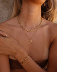 The Stacked Zodiac Necklace Gold