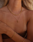The Stacked Zodiac Necklace Gold