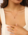 Initial Necklace Lower Case Gold A-Z