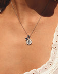 Virgo Coin Necklace With Your Birthstone Silver