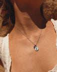 Virgo Coin Necklace With Your Birthstone Silver