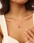 Initial Necklace Lower Case Gold A-Z