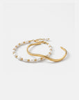 Pearl & Wave Petite Bracelet Stack Gold