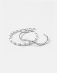 Pearl & Wave Petite Bracelet Stack Silver