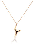 Initial Necklace Bubble Gold