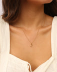 Initial Necklace Classic Gold