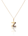 Initial Necklace Bubble Gold