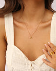 Initial Necklace Lower Case Gold A-Z
