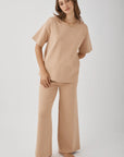HARRIET ORGANIC KNIT PANTS HONEY