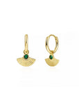 CLEO HUGGIES GOLD EMERALD